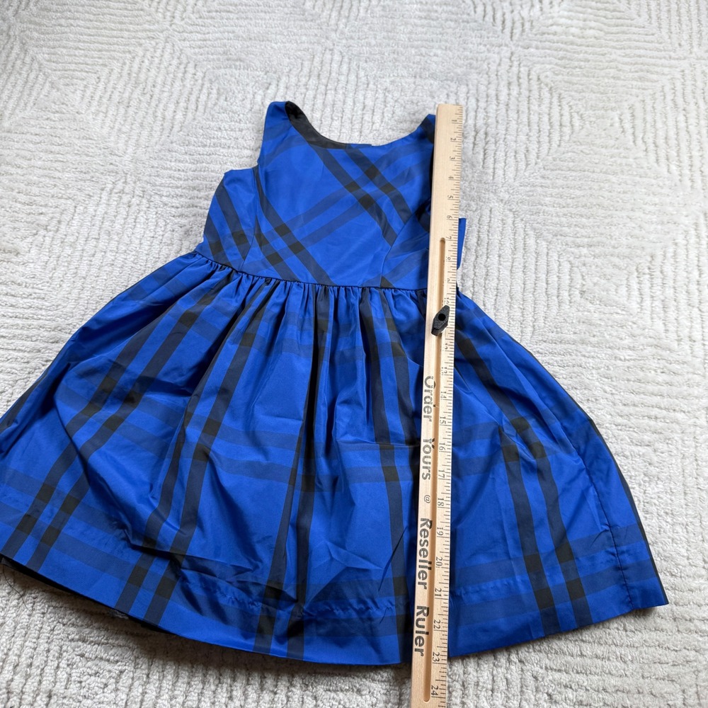 Polo Ralph Lauren Plaid Dress Girls 5 Blue Black Tartan Fit Flare Party Preppy - Picture 6 of 12